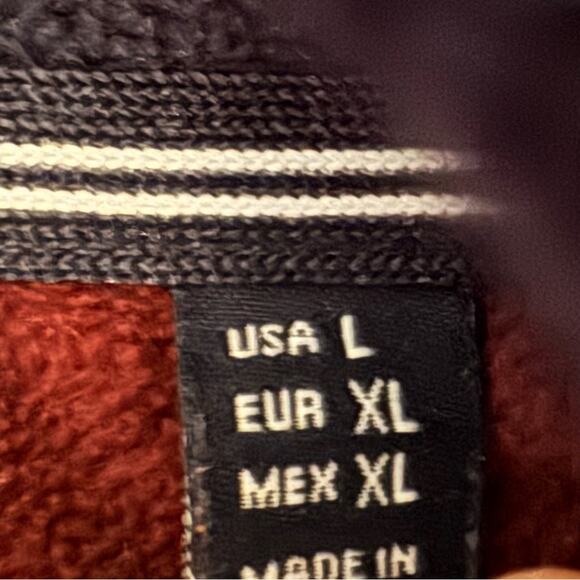 Nautica navy burgundy zippered fleece jacket size large L
b28 - Picture 3 of 5